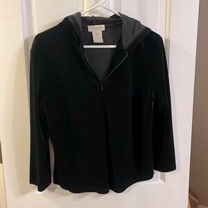 Black velvet hoodie
